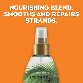 OGX OGX Nourishing + Coconut Oil Weightless Hydrating Oil Hair Mist, Lightweight Leave-In Hair Treatment with Coconut Oil & Bamboo Extract, Paraben & Sulfate Surfactant-Free, 4 fl oz