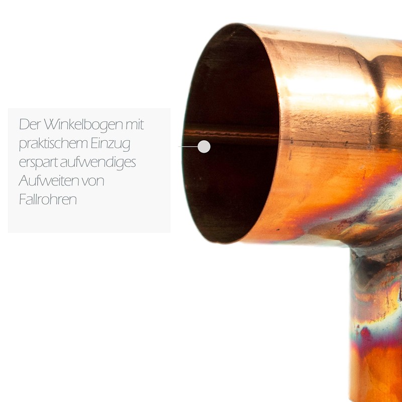 Copper Elbow 120 mm with 87 Degrees, Pipe Angle with