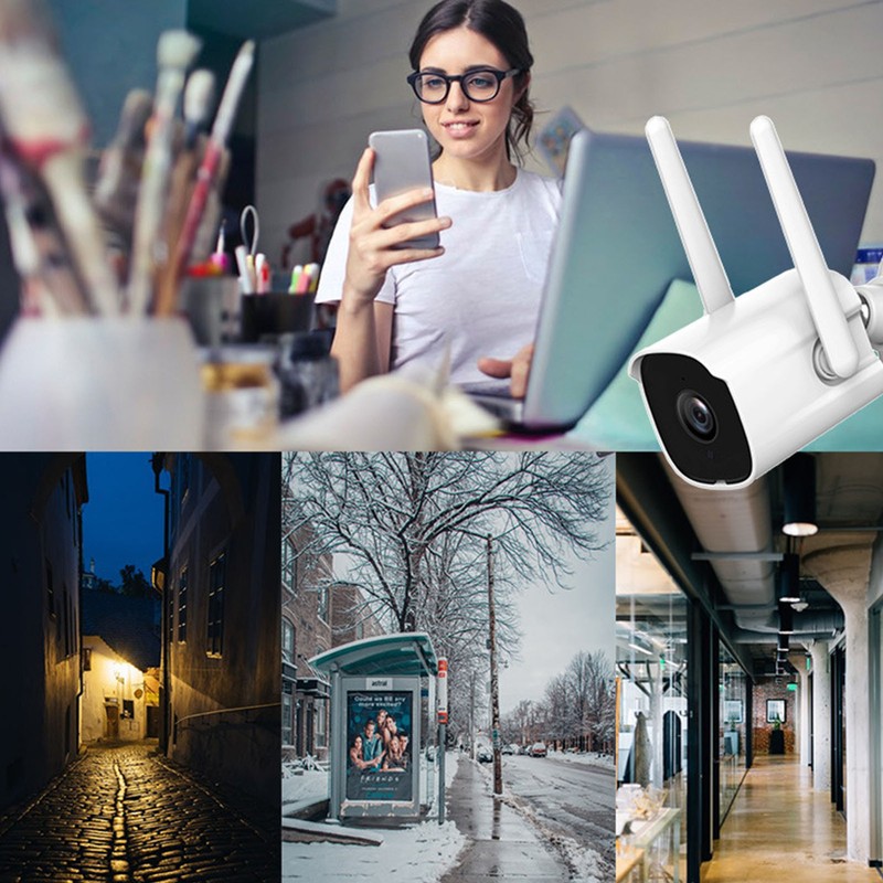 Outdoor Security Camera 1080P HD Wireless Smart Camera Voice Intercom