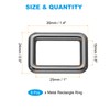 PATIKIL Flat Metal Rectangle Rings 1" / 25mm, 8 Pcs