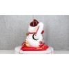 Japanese Lucky Charm White Beckoning Cat Maneki Neko With Waving