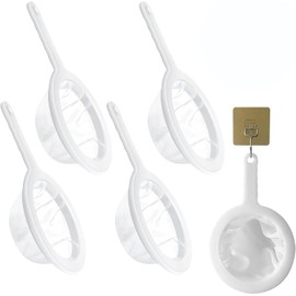 RAFIYU 4 Pcs Nylon Fine Mesh Strainer, Kitchen Sieve Plastic Household Sieve, Ultra-Fine 100/200/300/400 Mesh Filter Net with Handle Hook, Milk Juices Tea Cheese Filter Strainer Handheld