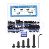DTGN 100Pcs M5(D) Button Head Socket Cap Screws Kit, 8/12/16/20/30mm(L)