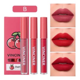 Set De 3 Brillos De Labios, Hidratante Balsamo Labial