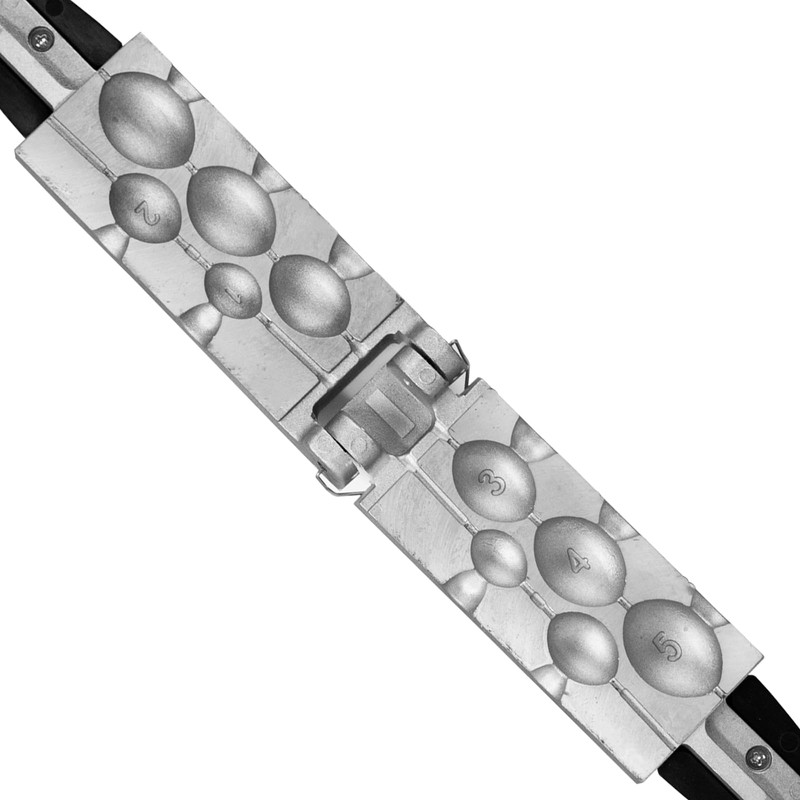 Egg Sinker Mold Fishing Weight Molds with 5 Mold Cavities,1oz,