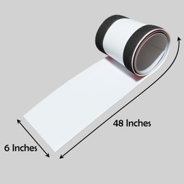 Rubber Bond Carpet Cord Cover Strips - Strong Carpet Cord Hider for Easy Cable Management - 6"x48" Cord Covers for Wires on Floor - Low Profile Carpet Cable Cover - Wire Cover for Carpet (White)