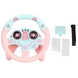 CO Driver Simulated Steering Wheel Pink Educational Driving Simulation Toy for Children Kids