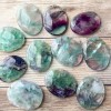 1 piece Rainbow Fluorite Palm Stone Crystal