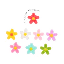 DECHOUS 50pcs Mini Resin Flower Charms Elegant Daisy Cabochons for Nail Art DIY Jewelry Earrings Craft Embellishments Versatile Resin Accessories for Creative Projects