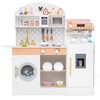 Costzon Kids Kitchen Playset, Wooden Pretend Play Kitchen with Coffee