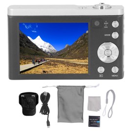 44MP Digital Camera 2.8in IPS Touch Screen 5K Dual Lens 5X Optical Zoom Autofocus Compact Portable Camera 100‑240V for Birthday UK Plug