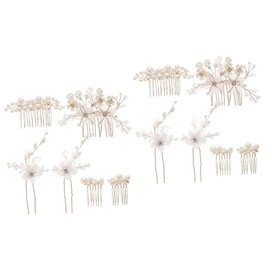 Minkissy 12pcs Elegant Flower Hairpins Wedding Hair Combs for Brides Vintage Side Combs Accessories for Special Occasions Hair Accessories for Women and Girls