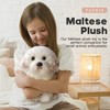 14 Inch Maltese Stuffed Animal, Realistic Dog Plush, Lifelike Stuffed