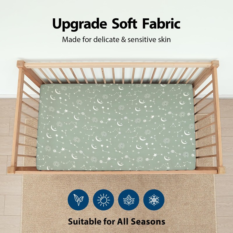 Unnivoll Cot Sheets 120 x 60 cm Fitted Super Soft
