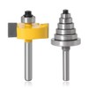 Mesee 1/4 Inch Shank Rabbeting Router Bit with 6 Bearings