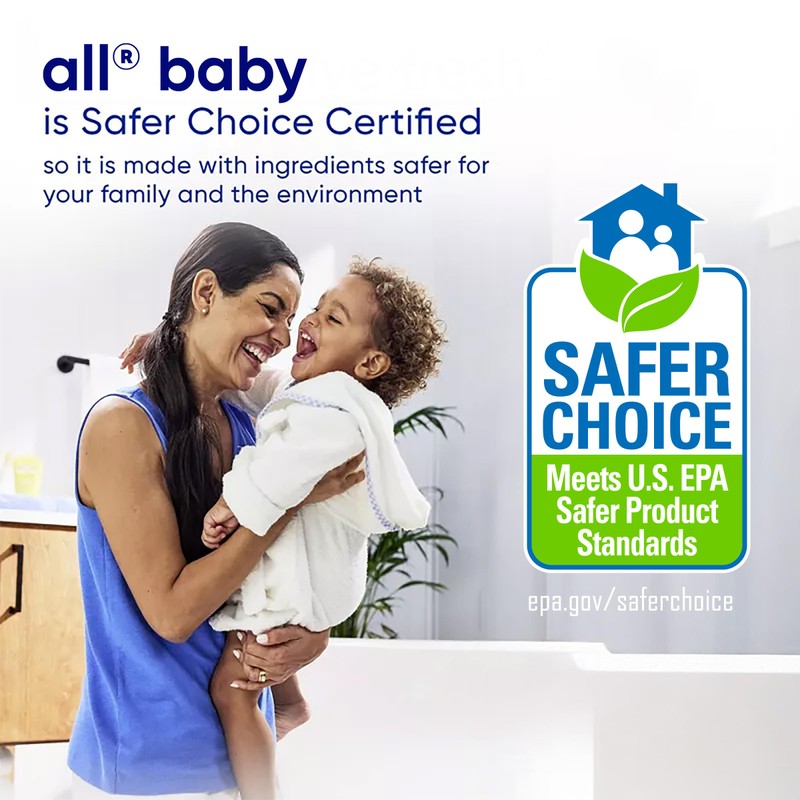 all Baby, Gentle for Baby, Liquid Laundry Detergent, Hypoallergenic for