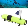 Diving Float Fluorescent Green Inflation Signal Buoy with Flag for