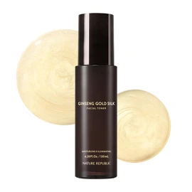 Nature Republic Ginseng Gold Silk Facial Toner, Hydrating Glow Toner for face, Niacinamide & Silk Amino Acid, Royal Jelly Extract, Korean Skin Care for All Skin Types 130 ml / 4.39 Fl. oz.