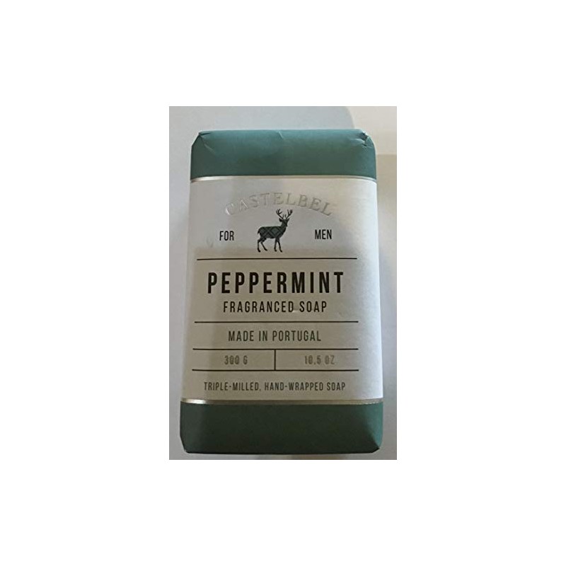Castelbel Peppermint Men's Grooming Soap Bar, 10.5 Ounces