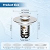 iFealClear Upgraded 4-in-1 Bathroom Sink Drain Stopper Hair Catcher, Universal