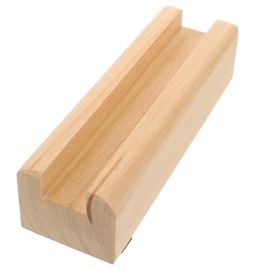 DOITOOL Mirror Stand Holder, Heavy Duty Floor Mirror Stand, 9.8 Inch Solid Wood Base (Beige)