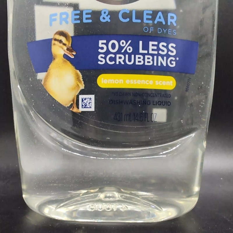 Dawn Liquid Dish Soap, Free & Clear, Lemon Essence Scent,