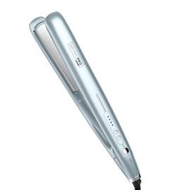 INFINITI PRO CONAIR SmoothWrap Dual Ion 1 Inch Flat Iron Hair Straightener, 1-Inch Flat Iron Produces More Volume and Less Frizz, 5 Heat Settings, For All Hair Types and Textures, Blue