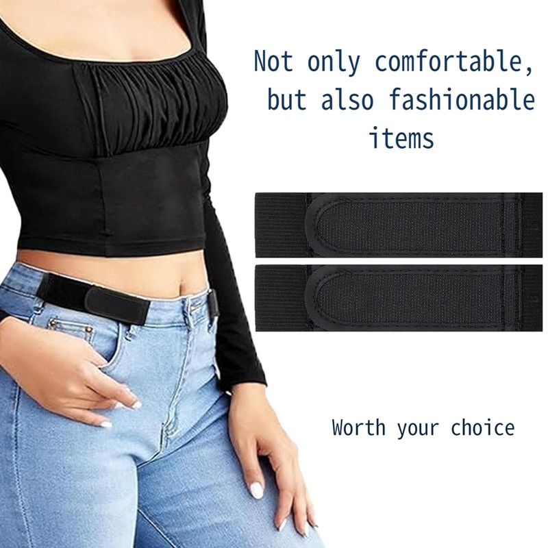 DAJING No Buckle Belts for Men 2 Pack - Stretch