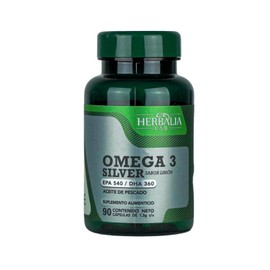 Omega 3 Silver  EPA 540  DHA 360  Fish Oil Puro Certificado IFOS  Alta Potencia  90 Cpsulas  Herbalia Lab                                             