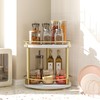 YATINEY Lazy Susan Organizer, Rotating Spice Rack, 2 Tier Spice