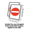 No Entry (24" X 36") 4mm Corrugated Plastic Panel, Graphics