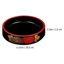 Plastic Sushi Tray Round Dishes: Food Serving Plate Tray Japanese Sashimi Sushi Boat Plate for Weddings Parties BBQ Events