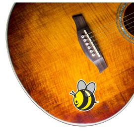 2 x Happy Honey Bee Sticker Car Bike Bike Laptop Helmet Guitar Decal Kids #4160 (9.8cm Wide x 10cm Tall)