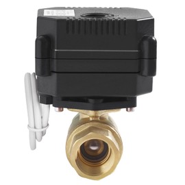 Motorized Ball Valve- 1" Brass Electric Ball Valve with Full Port, 9-24V AC/DC and 2 Wire Auto Return Setup by movafaFH