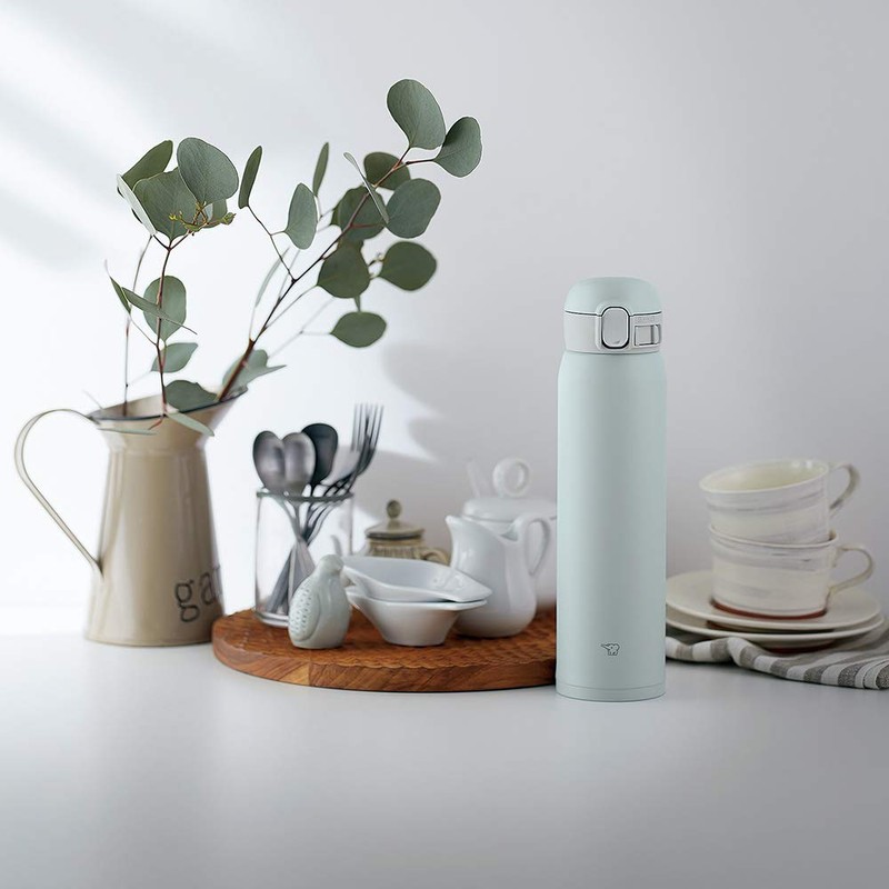 Zojirushi SM-WA60-HL Water Bottle, One-Touch Stainless Steel Mug, Seamless, 20.3
