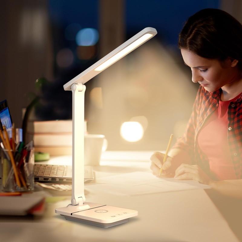 GcSige Cordless LED Desk Lamp for Home Office, 6000mAh Rechargeable