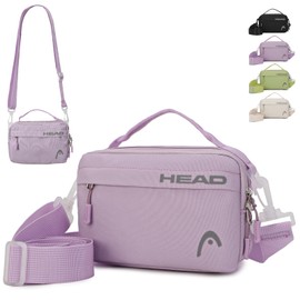 HEAD Waterproof Crossbody Bag Small Fanny Pack with Detachable Shoulder Strap, Casual Shoulder Bag Mini Handbag for Women/Men, Chest Bags Sling Purse Satchel for Shopping/College/Travel/Work/Daily