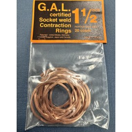 G.A.L Gage Company (20) Socket Weld Contraction Rings 1-1/2” G.A.L Gage Co. Gap-A-Let Carbon Steel