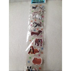 Westrim STICKER FUN 3D STICKERS 3D CARDBOARD DOGS PUPPIES DOG PETS ANIMALS 8PCS