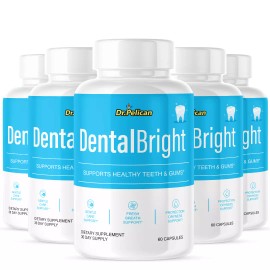 Pelican Vitamins Dental Bright- Oral Support- 5 Bottles- 300 Capsules