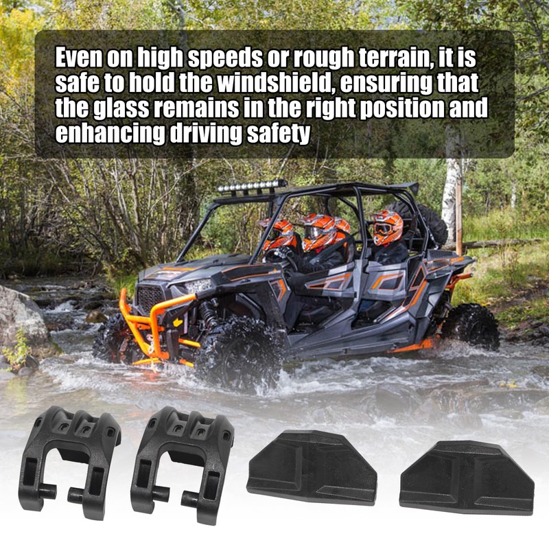 2207386 Windshield Clamp Kit Replacement for Polaris RZR, Lock &