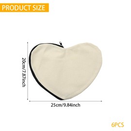 YDHfdc Pack of 6 Fabric Bags for Painting, DIY Blank Fabric Bags, Children's Fabric Bag, Small Fabric Bags for Painting for Make-Up Bags, Storage Stationery (25 x 20 cm), beige, Cosmetic bag