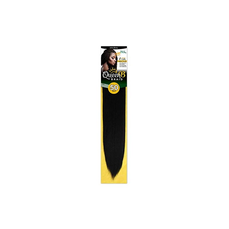 Queen B Braid 50" Pre Stretched (2 Packs) (#1B)