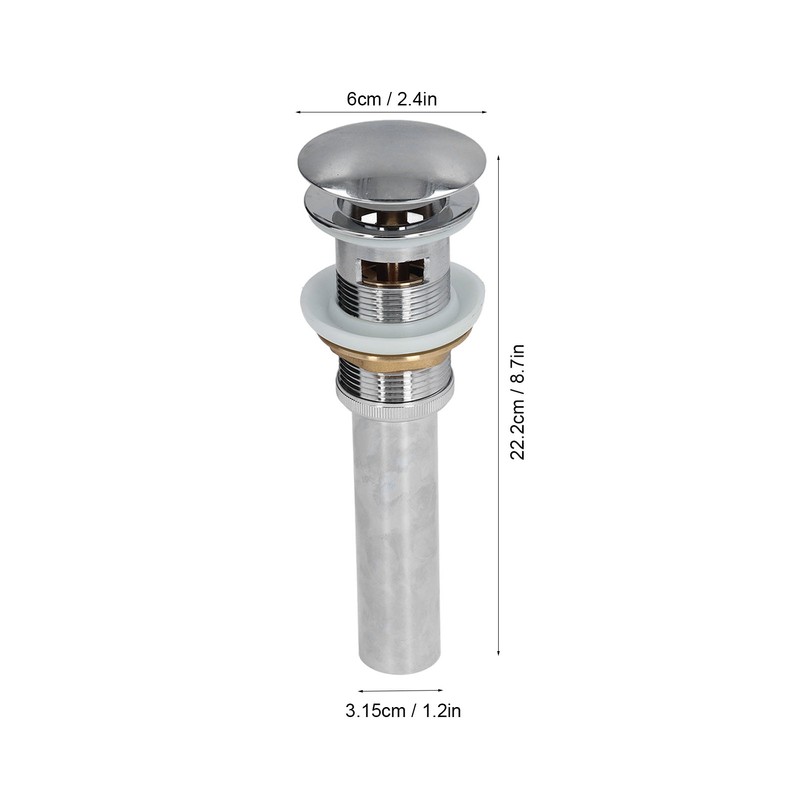 Sink Drain Stopper Copper Stainless Steel Bathroom Wash Basin Sink
