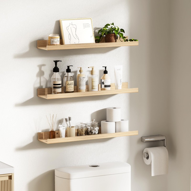 upsimples Floating Shelves for Wall, 23.6 Inch Shelves for Decor