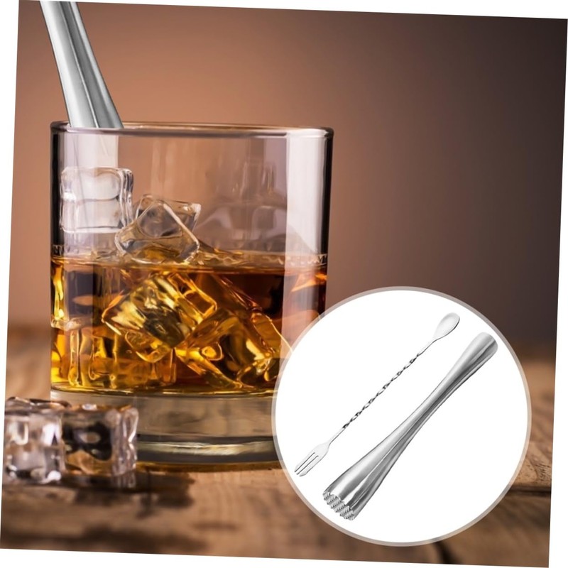 Ipetboom 1 Set Mojito Muddler Set Stainless Steel Ice Grinding