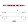 RASTP Limit Strap, Premium Quad Wrap Limit Strap Car Hauler