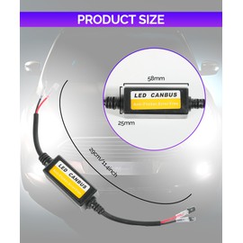 RACOONA LED Headlight Decoder, H13/9008 H1/H3 H11/H8/H9 9006/HB4/9012 Warning Error Decoder Canceller Capacitors Resistor,Car Accessories Anti Flicker Harness for LED Headlight Systems (H1/H3)