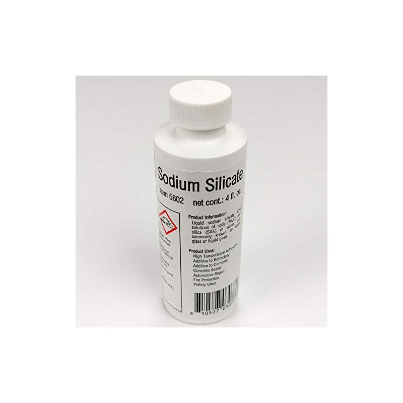 High Temperature Adhesive, 2000F Rated, Sodium Silicate, Water Glass, 40%