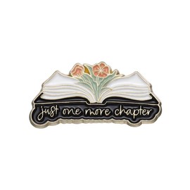 Just One More Chapter Enamel Pin Creative Backpack Brooch Of Reading Book As Bookworm And Student Gift